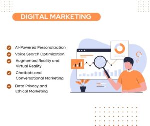 Digital marketing -Al-Powered Personalization -Voice Search -Augmented Reality and Virtual Reality